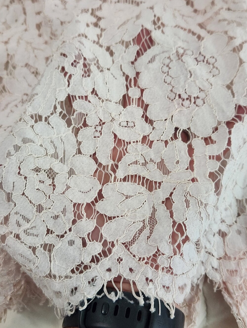 Elie Tahari Pink Lace Blouse Size Small Elegant - Picture 10 of 10